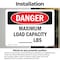 Signmission Maximum Load Capacity lbs, 5 in W x Rectangle, Vinyl Decal OS-2PACK-DS-D-35-L-1771 - alternate 5